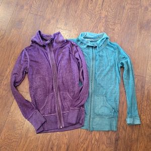 Tunic zip up sweatshirts